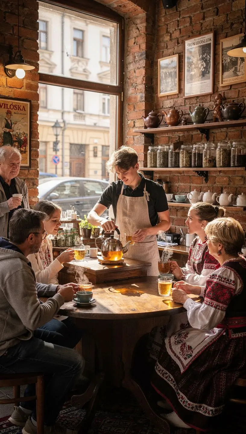 Šálka teplého čaju s plátkom citrónu a medom na bielom ubruse