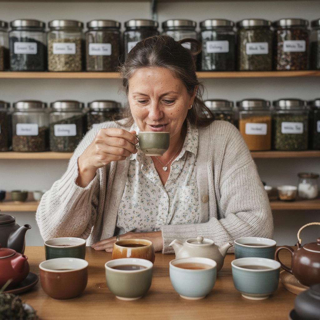 Pohľad na šálku čaju s parou stúpajúcou nad povrch.